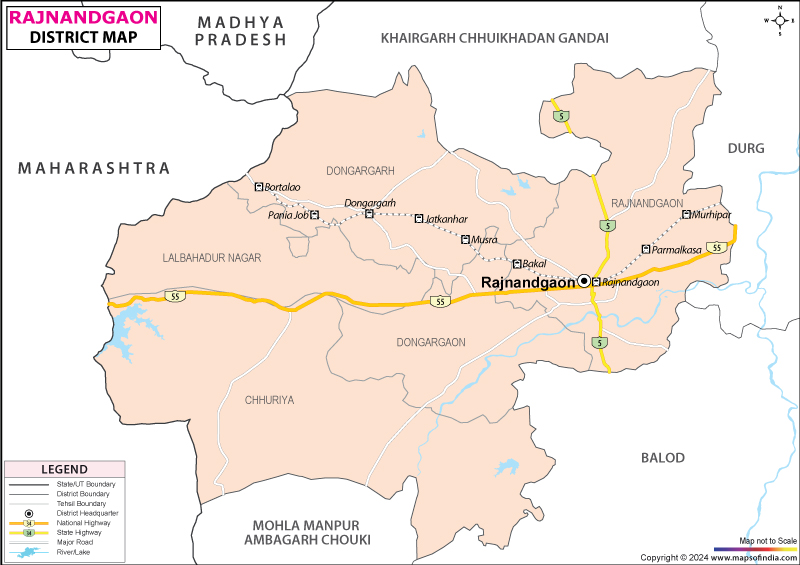 District Map of Rajnandgaon