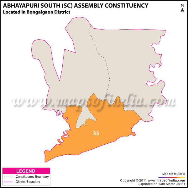 Abhayapuri South (SC) Assembly Constituency Result Map 2011
