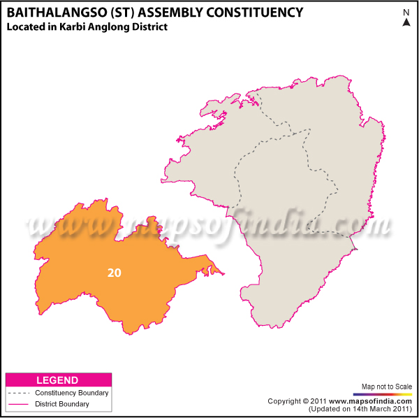 Baithalangso (ST) Assembly Constituency Result Map 2011