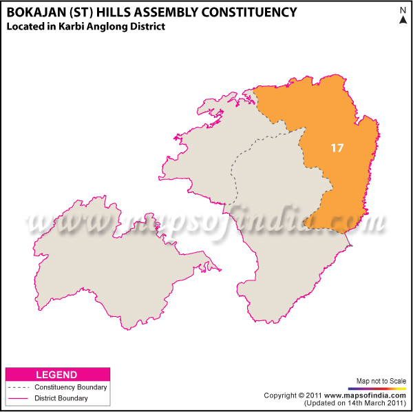 Bokajan Assembly Constituency Result Map 2011