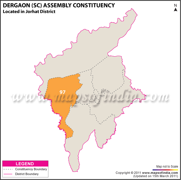Dergaon Assembly Constituency Result Map 2011
