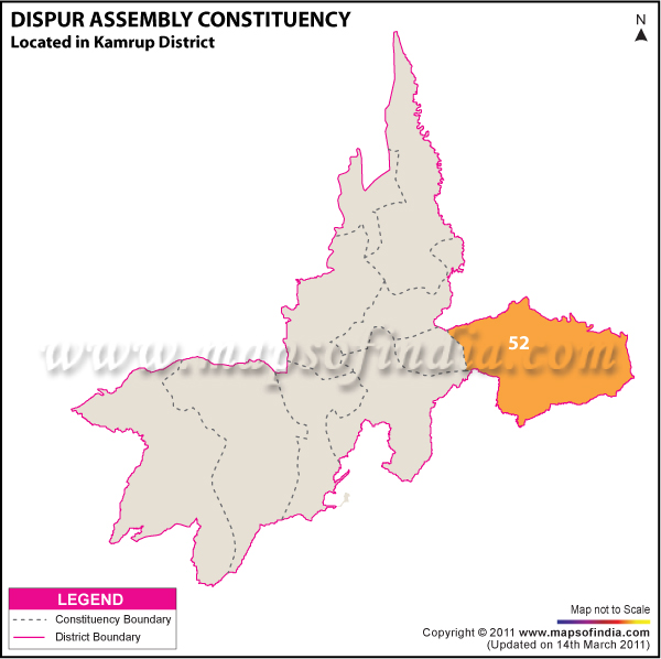 Dispur Assembly Constituency Result Map 2011