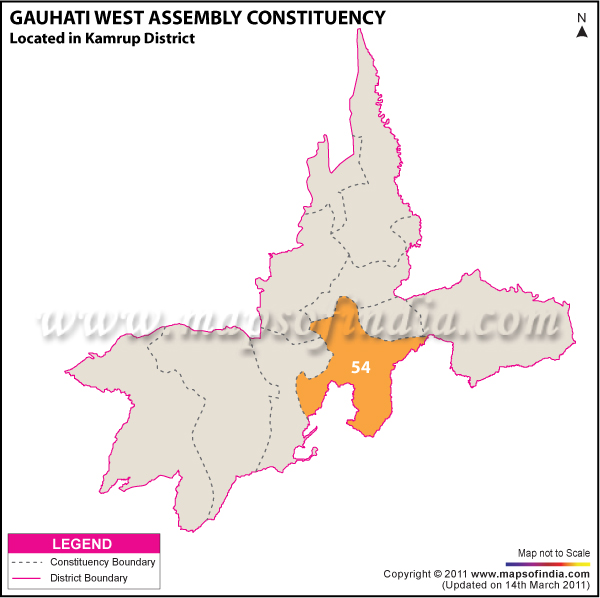 Gauhati West Assembly Constituency Result Map 2011
