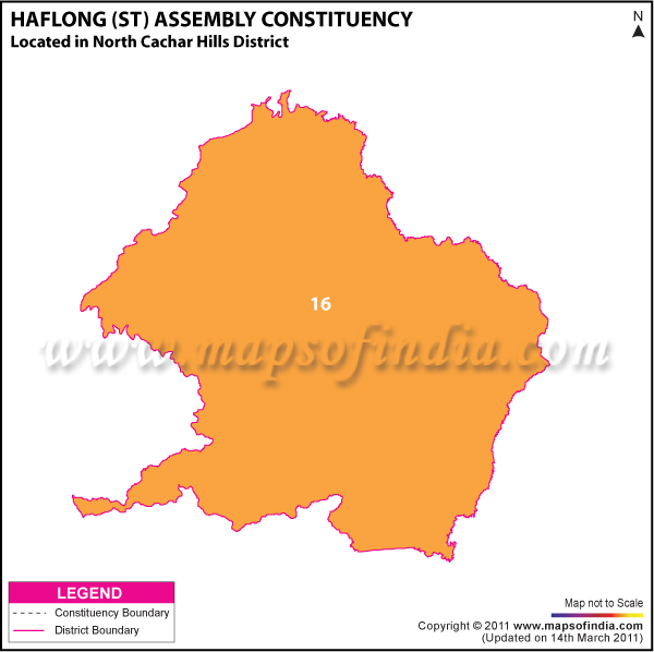 Haflong (ST) Assembly Constituency Result Map 2011
