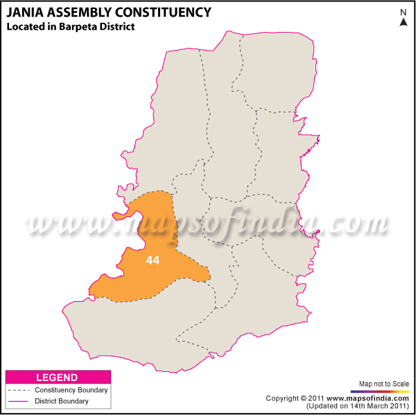 Jania Assembly Constituency Result Map 2011