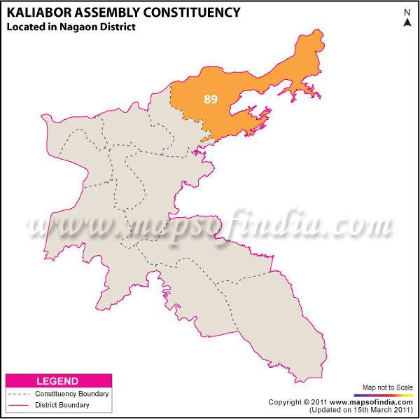 Kaliabor Assembly Constituency Result Map 2011