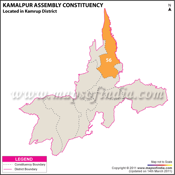 Kamalpur Assembly Constituency Result Map 2011