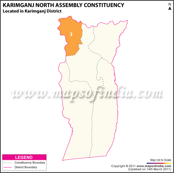 Karimganj North Assembly Constituency Result Map 2011