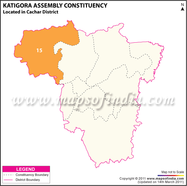 Katigora Assembly Constituency Result Map 2011