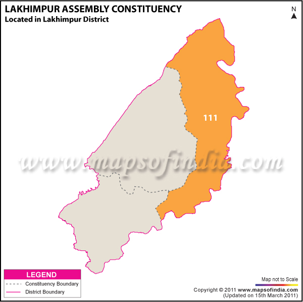 Lakhimpur Assembly Constituency Result Map 2011