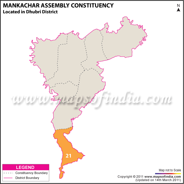 Mankachar Assembly Constituency Result Map 2011