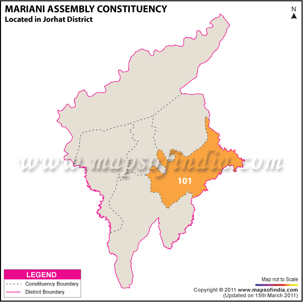 Mariani Assembly Constituency Result Map 2011