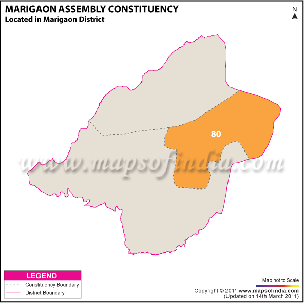 Marigaon Assembly Constituency Result Map 2011