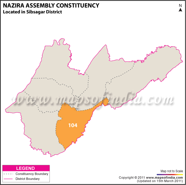 Nazira Assembly Constituency Result Map 2011