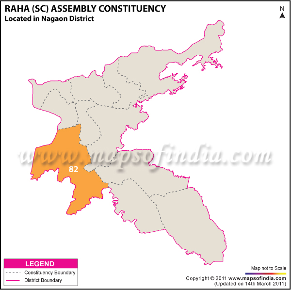Raha (SC) Assembly Constituency Result Map 2011