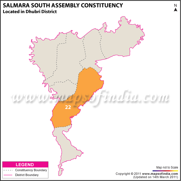 Salmara South Assembly Constituency Result Map 2011