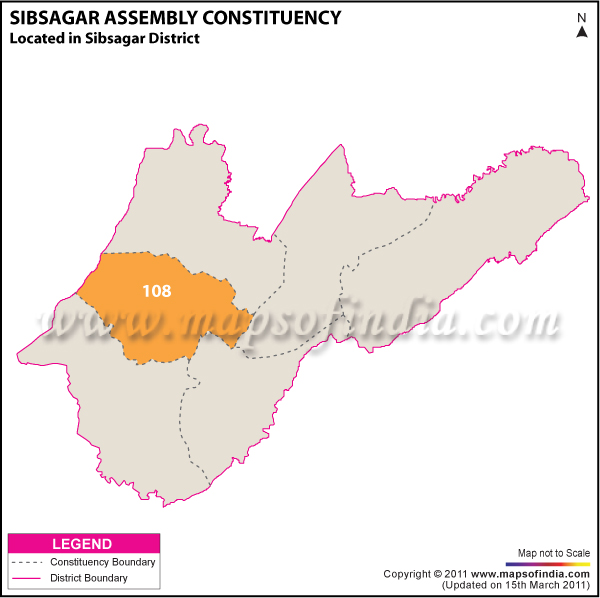 Sibsagar Assembly Constituency Result Map 2011