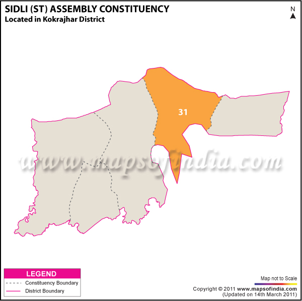 Sidli (ST) Assembly Constituency Result Map 2011