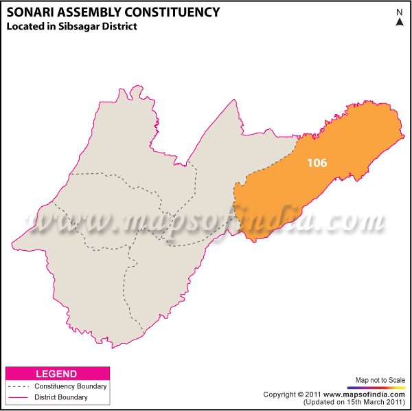Sonari Assembly Constituency Result Map 2011