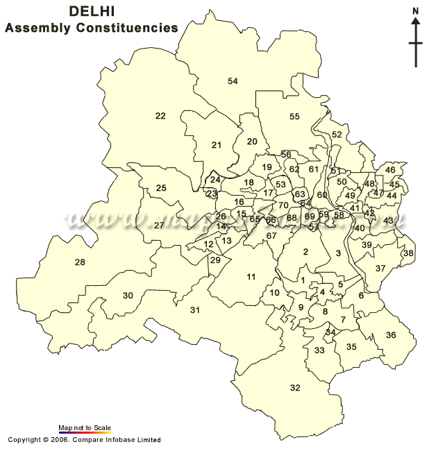 Delhi Assembly Constituency Map