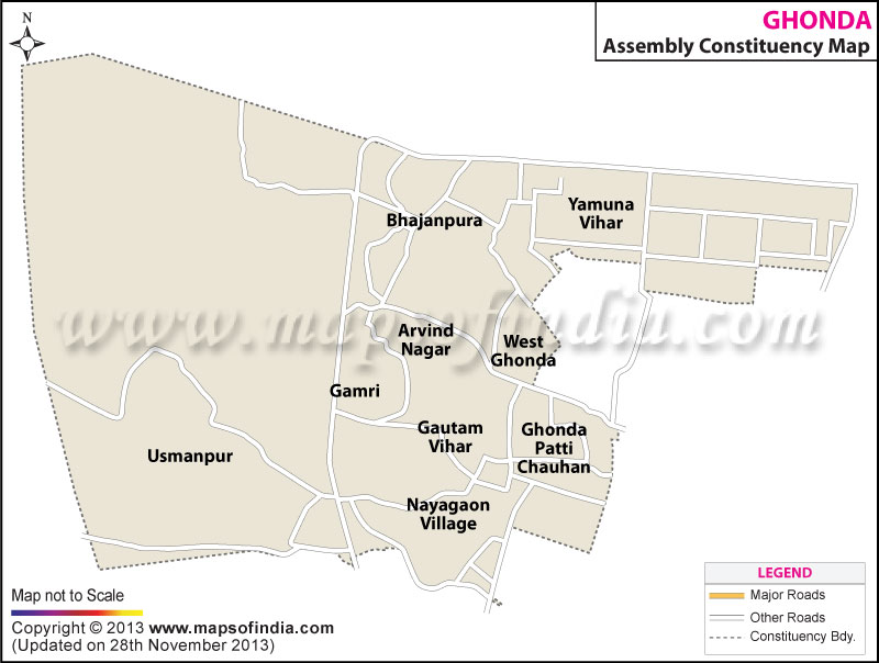 Map of Ghonda Assembly Constituency