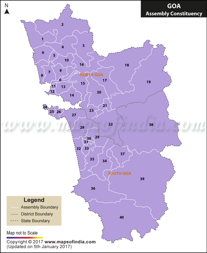 Goa Assembly Constituency map