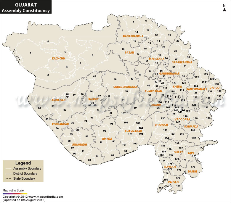 Gujarat Assembly Constituency map