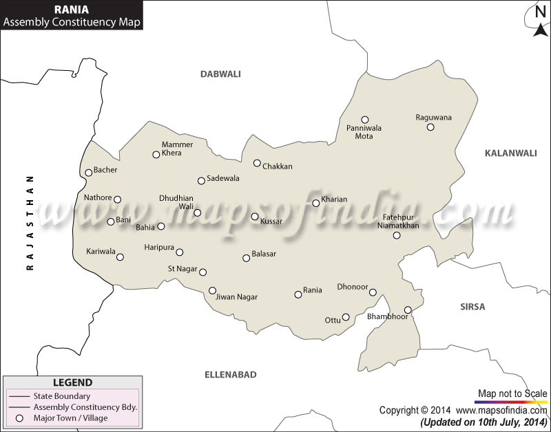 Map of Rania Assembly Constituency