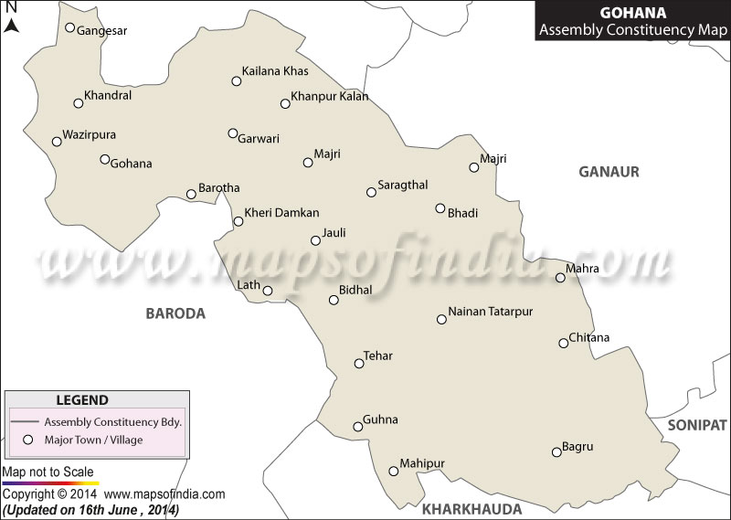 Map of Gohana Assembly Constituency