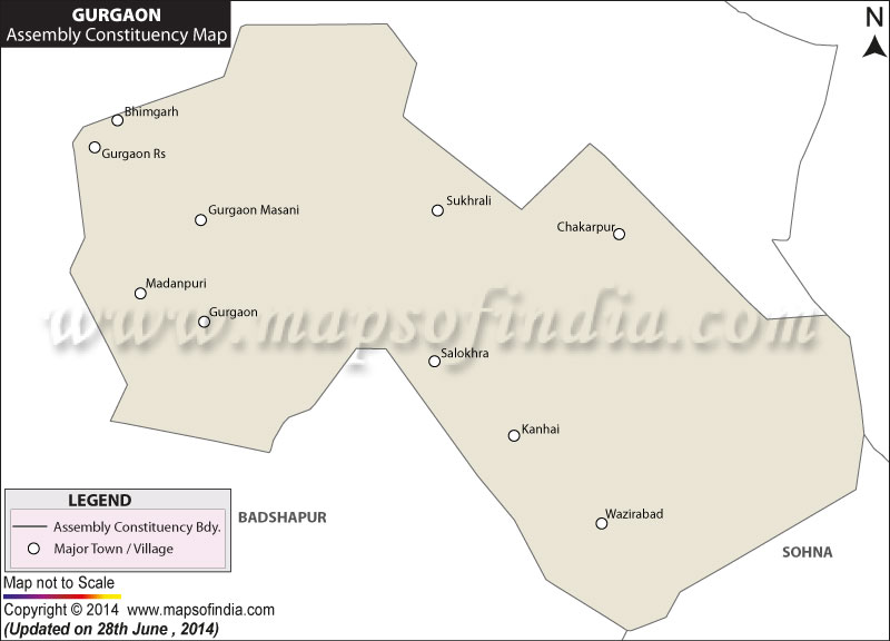 Map of Gurgaon Assembly Constituency