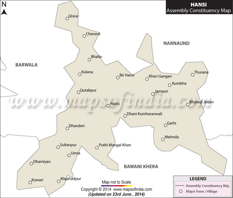 Map of Hansi Assembly Constituency