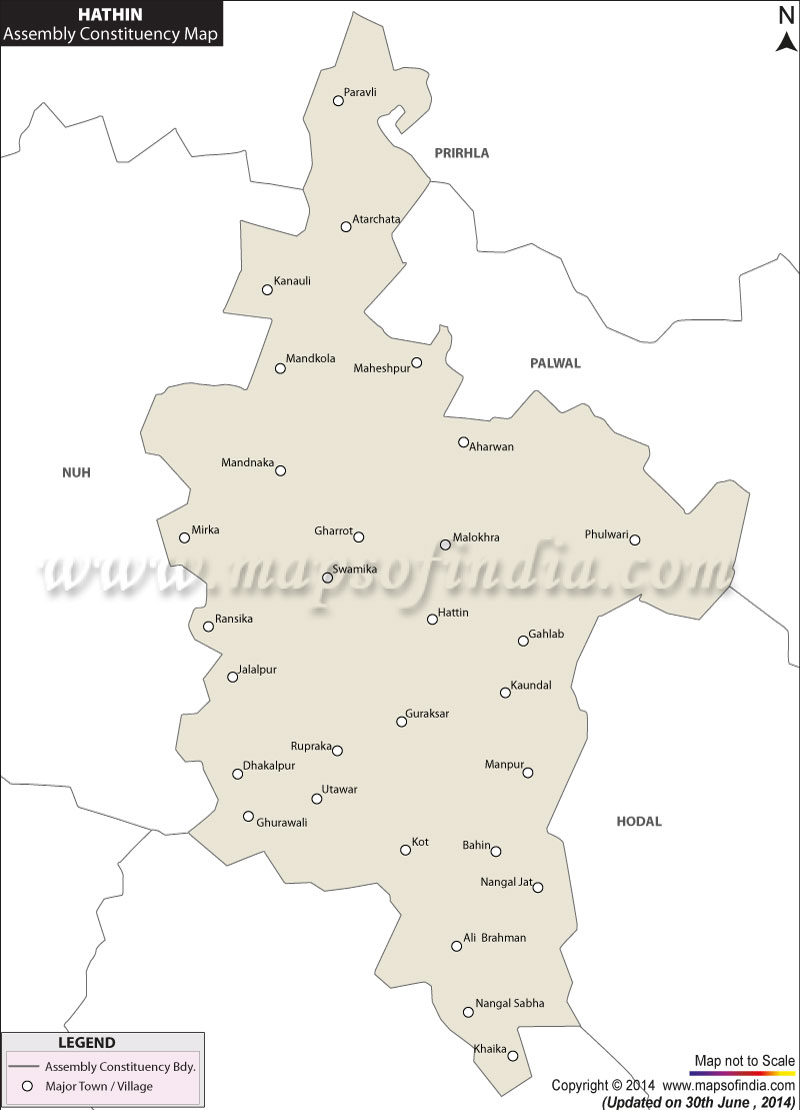 Map of Hathin Assembly Constituency