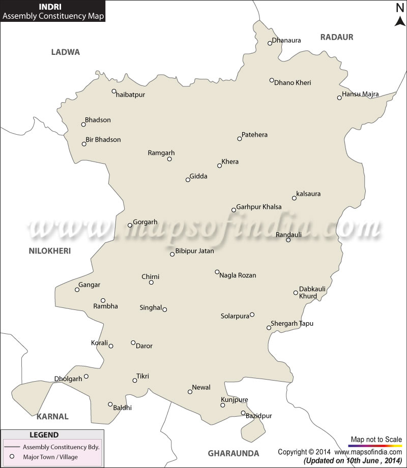 Map of Indri Assembly Constituency