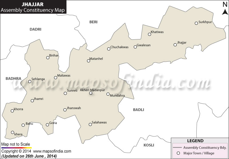 Map of Jhajjar Assembly Constituency