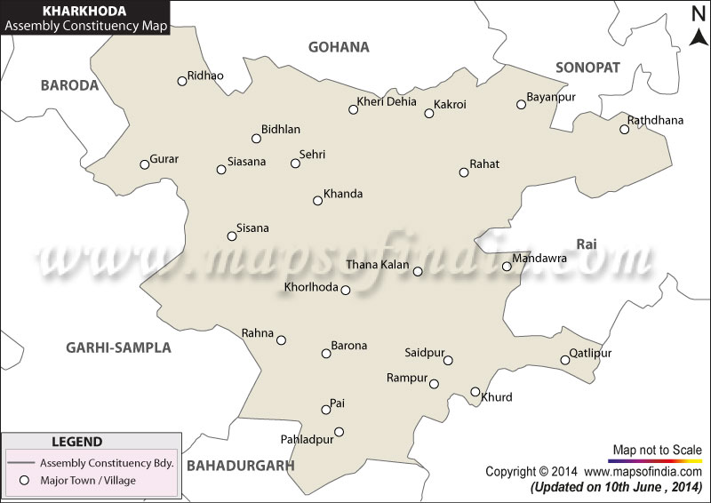 Map of Kharkhoda Assembly Constituency