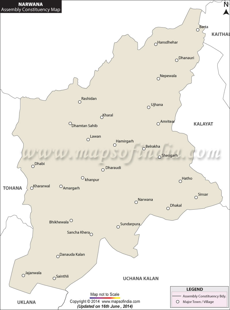 Map of Narwana Assembly Constituency