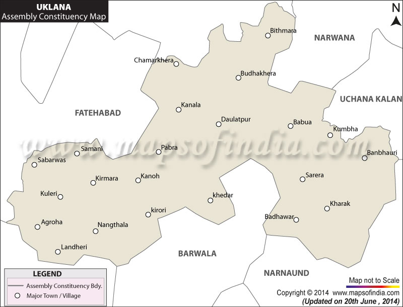 Map of Uklana Assembly Constituency