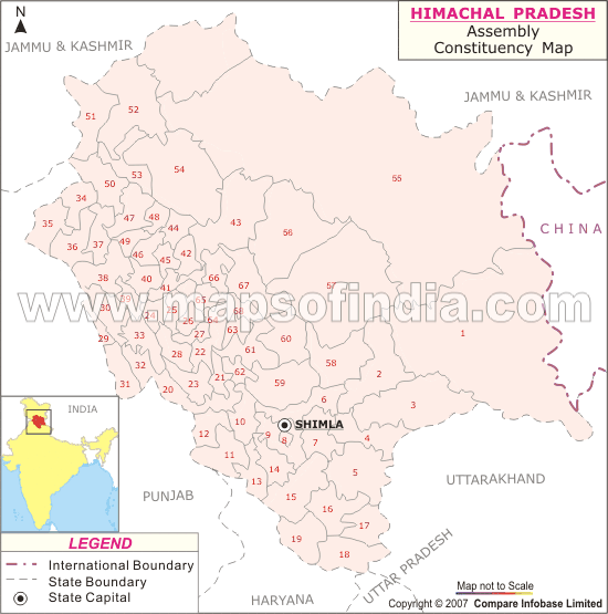 Himachal Pradesh Assembly Constituency Map