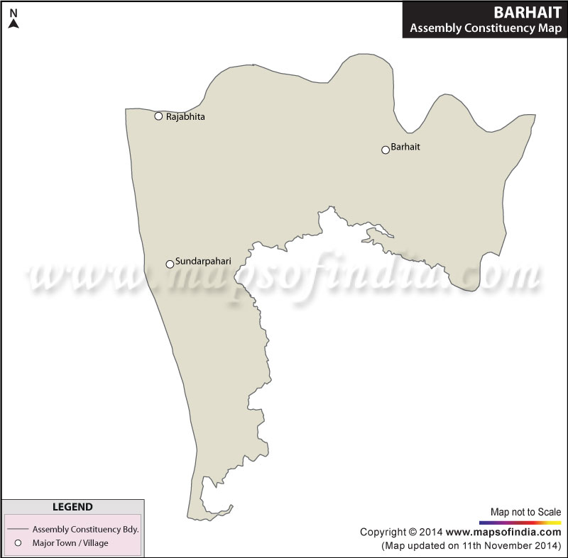 Map of Barhait Assembly Constituency