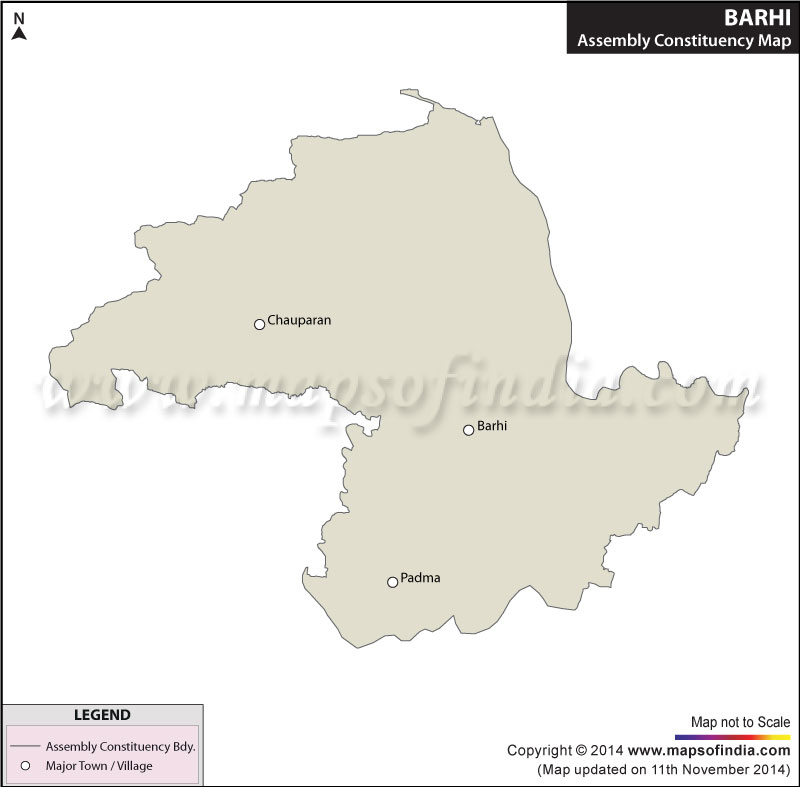 Map of Barhi Assembly Constituency