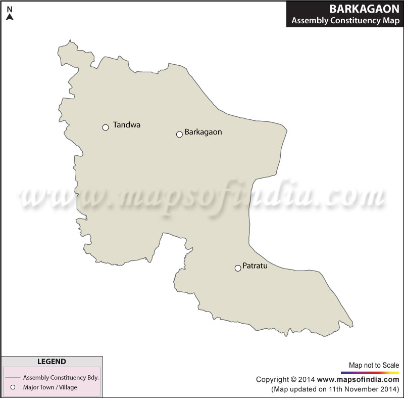 Map of Barkagaon Assembly Constituency