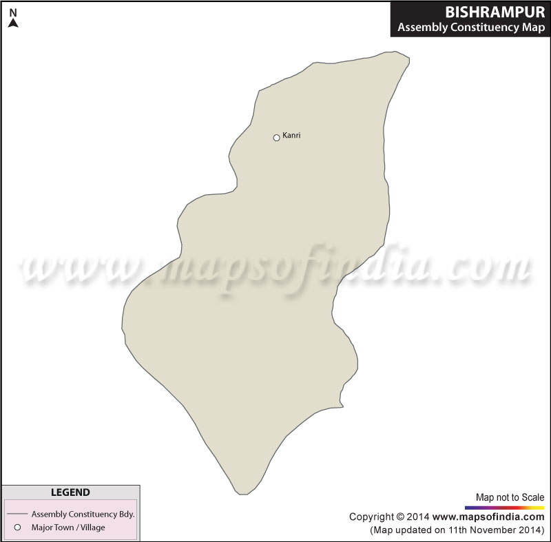 Map of Bishrampur Assembly Constituency