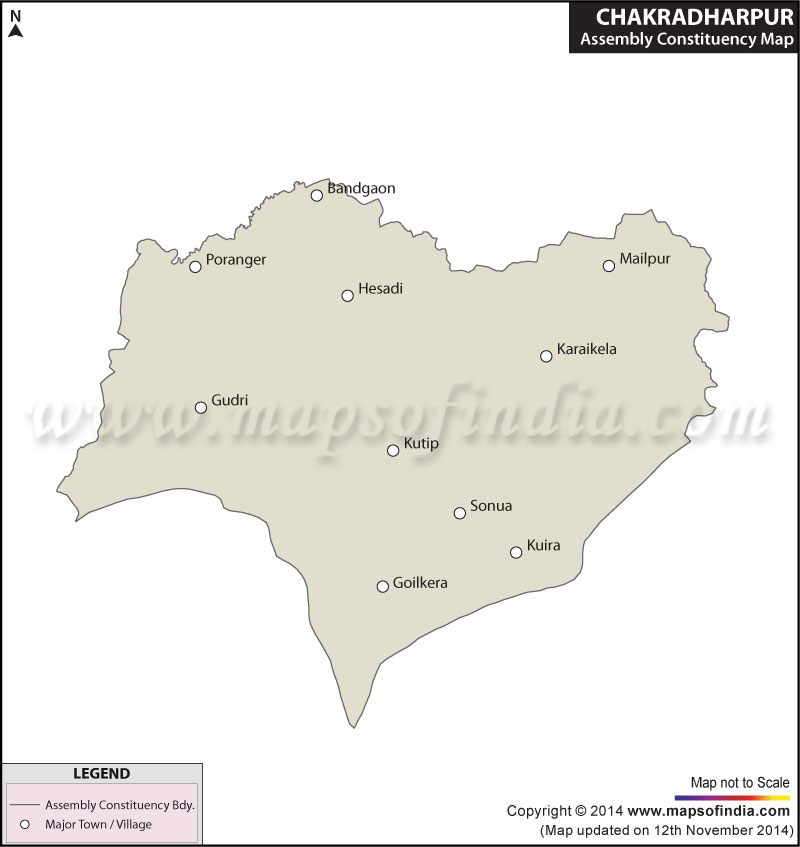 Map of Chakradharpur Assembly Constituency