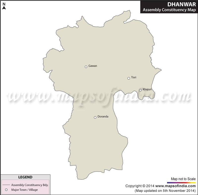 Map of Dhanwar Assembly Constituency