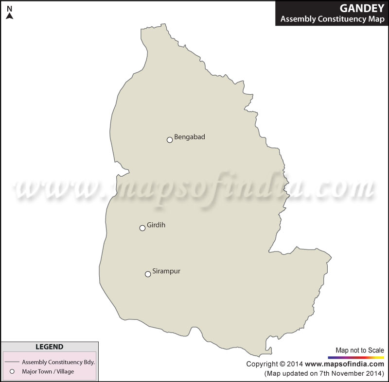 Map of Gandey Assembly Constituency