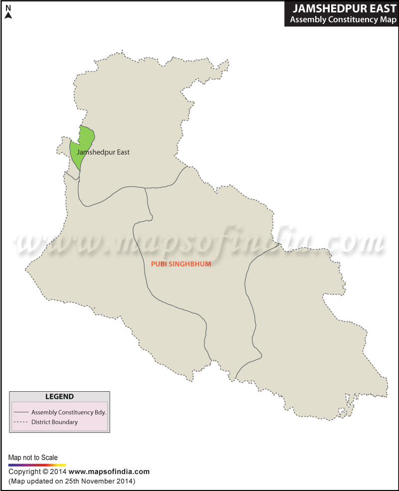Map of Jamshedpur East Assembly Constituency