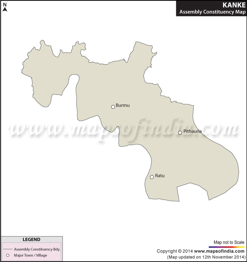 Map of Kanke Assembly Constituency