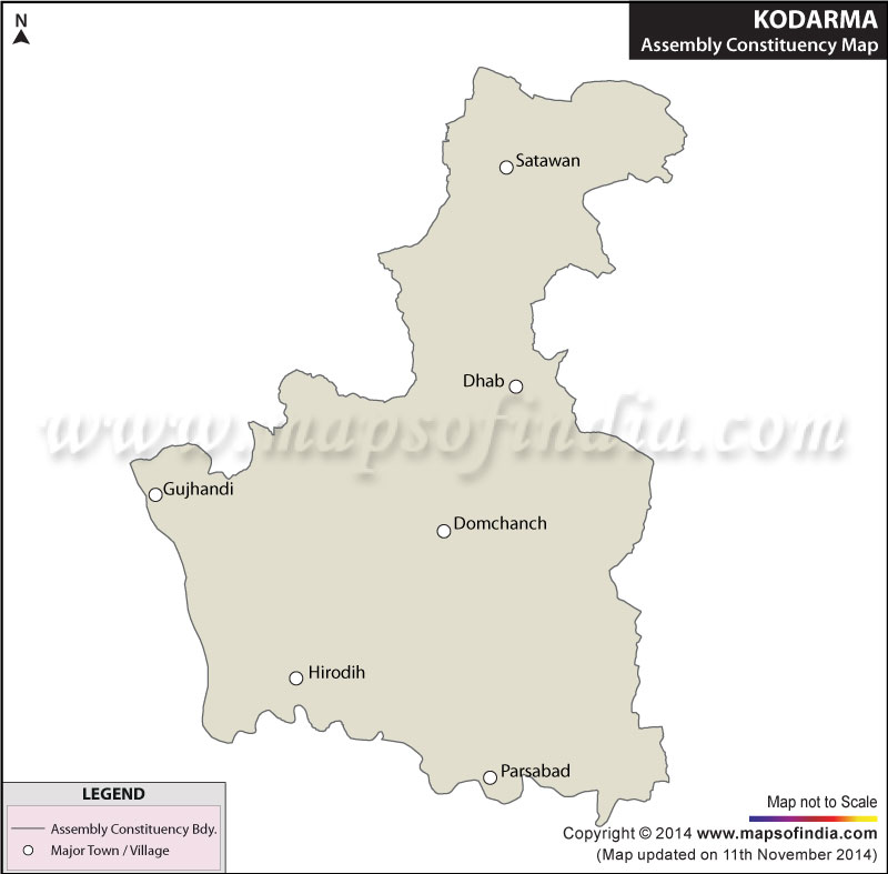 Map of Kodarma Assembly Constituency