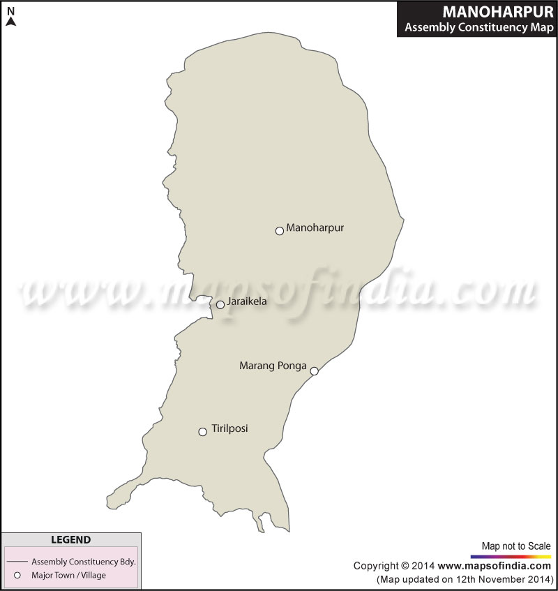 Map of Manoharpur Assembly Constituency