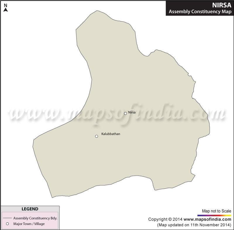Map of Nirsa Assembly Constituency